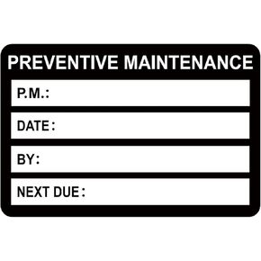 2x3 inch Preventive Maintenance Stickers for Machines and Equipments 100 PCS