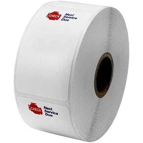 Mini Stock Logo Refill Roll, with Check Engine Image, Service Reminder Stickers, 500 Count