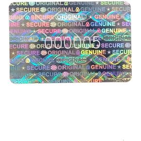 1.18X0.79 inch Silver High Security Sticker Hologram Tamper Evident Seal Warranty Void Labels with Unique Serial Number 350pcs