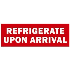 2400 Labels - 1.5 x 4 inch - Refrigerate Upon Arrival Stickers/Refrigerate Upon Arrival Labels for Persishable Items/Fruits/Freight Forwarding