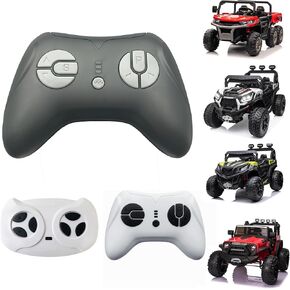 JR1839FCC 2.4G Bluetooth Remote Control Transmitter for Off-Road Truck Power Wheels,JR1602FCC 2.4G Bluetooth Remote Control Transmitter for Kid's Electric Vehicles Ride On Toys Car,Black