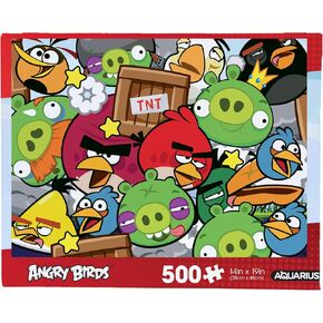 AQUARIUS Angry Birds 500pc Puzzle (500 Piece Jigsaw Puzzle) - Glare Free - Precision Fit - Officially Licensed Angry Birds Merchandise & Collectibles - 14x19 Inches