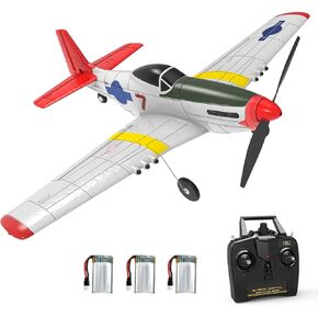 GoolRC RC Airplane, 2.4GHz 4CH Remote Control Airplane, Ready to Fly RC Plane with 6-Axis Gyro, RC Aircraft Flight Toys with One-Key Aerobatic, One-Key U-Turn for Adults and Kids, Included 3 Batteries