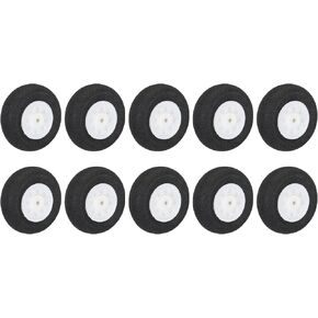 MECCANIXITY RC Airplane Wheels 25mm/0.98" Dia RC Airplane Aircraft Sponge Wheels RC Aircraft Foam Wheel Replacement for DIY RC Model Plane Aircraft RC Helicopter Pack of 10