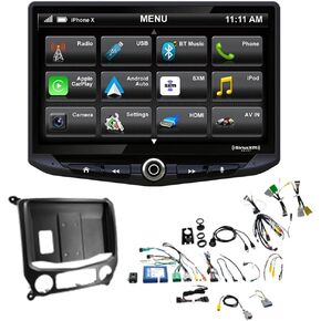 STINGER 2014-2018 Chevy Silverado/GMC Sierra HEIGH10 10" Touch Screen Radio Plug-and-Play Dash Kit, CarPlay, Android Auto, GPS, Bluetooth, Sirius XM Ready, 4 Camera Inputs. Not Compatible with Bose