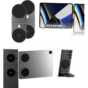 Rolling Square Edge Pro Tablet Kit - MagSafe Compatible Mobile Tablet and Magnetic Phone Holder for Smartworking and Productivity - Space Grey