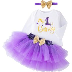 طقم تنورة توتو لأعياد الميلاد الأول للفتيات من Winmany بأكمام طويلة رومبير لعيد الميلاد الأول طقم ملابس للحفلات in Kuwait