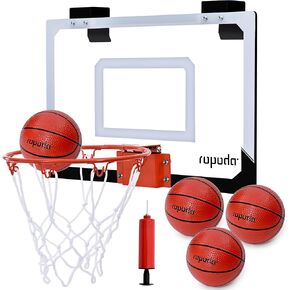 ropoda Mini Basketball Hoop, Indoor Basketball Hoop for Kids, 17"×12" Shatter Resistant Backboard - Complete Accessories Included