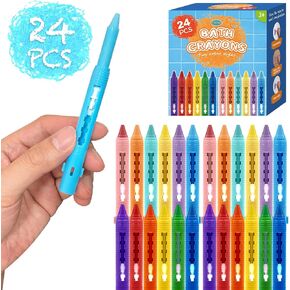 12pcs NonToxic Bath Crayons for Toddlers & Kids Bath Toy Washable Bathtub Drawing Crayons Activity Toys Enjoy Bathtime, Perfect for Shower Gift
