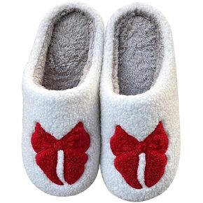 Women's Men's Cute Retro Strawberry Cherry Slippers Hat Boots Slippers Valentine's Day Slippers Plush Soft Memory Foam House Home Shoes