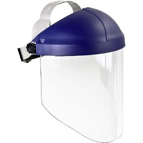 3M H8A Ratchet Headgear and Visor Combination with 3M WP96 Clear Polycarbonate Faceshield, Complete Headgear and Face Shield Safety System, ANSI Z87, Adjustable, Thermoplastic