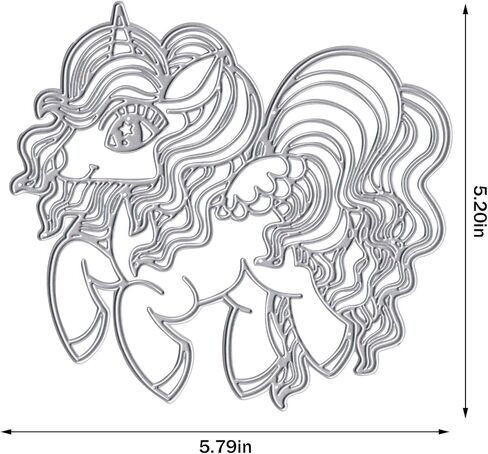 Cartoon Animal Horse Die Cuts for Card Making, Fantasy Pony Cutting Dies Cute Unicorn Dies Stencils Embossing Template for Scrapbooking DIY Cards Album Crafts Supplies in Saudi Arabia