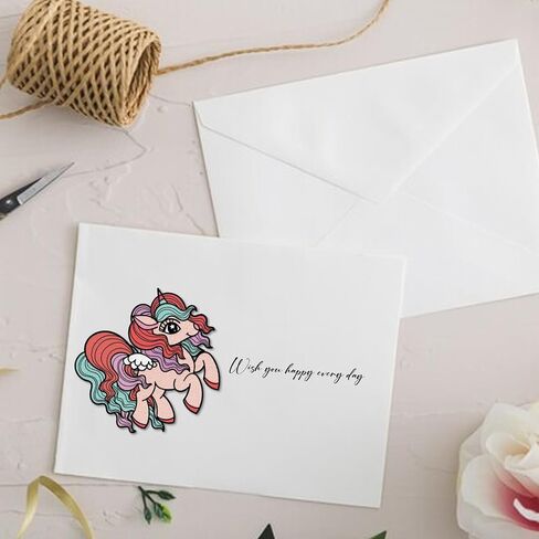 Cartoon Animal Horse Die Cuts for Card Making, Fantasy Pony Cutting Dies Cute Unicorn Dies Stencils Embossing Template for Scrapbooking DIY Cards Album Crafts Supplies in Saudi Arabia