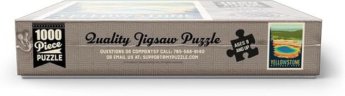 MyPuzzle Yellowstone National Park: Grand Prismatic Springs, Vintage Poster - Premium 1000 Piece Jigsaw Puzzle for Adults in Saudi Arabia