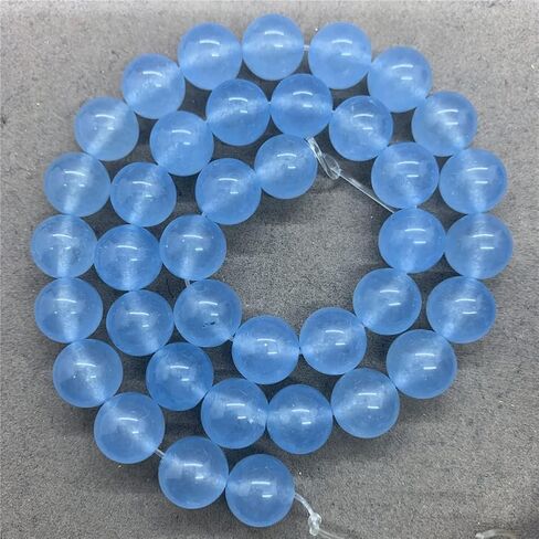 Light Blue Natural Stone 6MM Beads Round Loose Chalcedony Beads for Jewelry Making DIY Handmade Approxi 62/pcs in Saudi Arabia