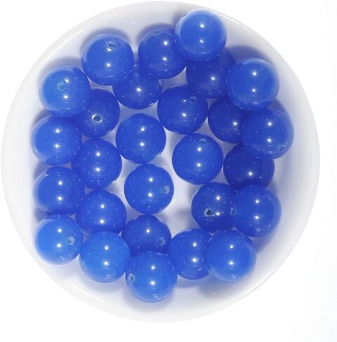 Light Blue Natural Stone 6MM Beads Round Loose Chalcedony Beads for Jewelry Making DIY Handmade Approxi 62/pcs in Saudi Arabia