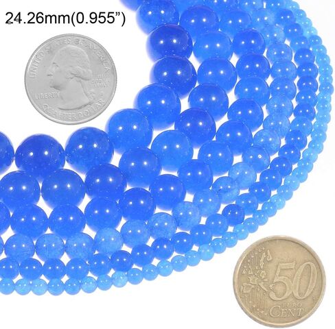 Light Blue Natural Stone 6MM Beads Round Loose Chalcedony Beads for Jewelry Making DIY Handmade Approxi 62/pcs in Saudi Arabia