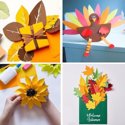 80 قطعة من الورق السميك لموضوع الخريف، أخضر بني برتقالي أصفر من الورق المقوى لخريف الخريف، حصاد الخريف، بطاقة الشكر، صنع الفنون، الحرف اليدوية، دعوات التهنئة، بطاقات الهدايا in Kuwait