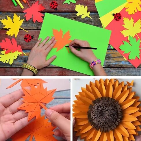 80 قطعة من الورق السميك لموضوع الخريف، أخضر بني برتقالي أصفر من الورق المقوى لخريف الخريف، حصاد الخريف، بطاقة الشكر، صنع الفنون، الحرف اليدوية، دعوات التهنئة، بطاقات الهدايا in Kuwait