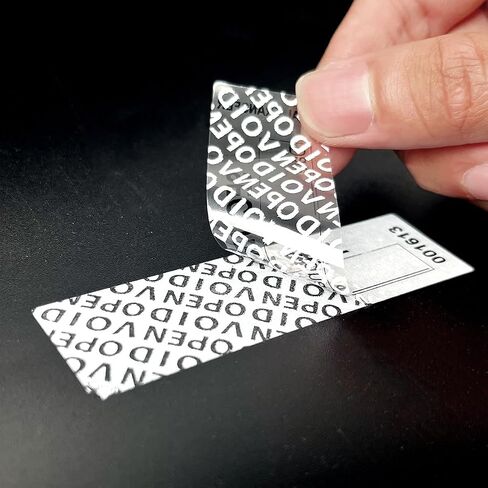 Kercan 210 PCS Tamper Proof Stickers 1x3.5inch Total Transfer Tamper Tamper Evident Tape Security Tape (White) in Kuwait
