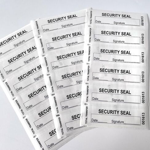 Kercan 210 PCS Tamper Proof Stickers 1x3.5inch Total Transfer Tamper Tamper Evident Tape Security Tape (White) in Kuwait