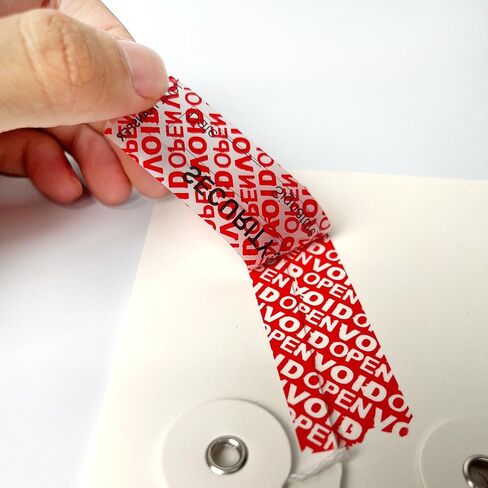 Kercan 210 PCS Tamper Proof Stickers 1x3.5inch Total Transfer Tamper Tamper Evident Tape Security Tape (White) in Kuwait