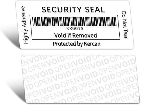 Kercan 210 PCS Tamper Proof Stickers 1x3.5inch Total Transfer Tamper Tamper Evident Tape Security Tape (White) in Kuwait