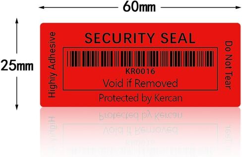Kercan 210 PCS Tamper Proof Stickers 1x3.5inch Total Transfer Tamper Tamper Evident Tape Security Tape (White) in Kuwait