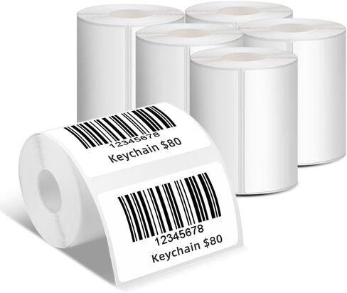 Phomemo M110 Label, White Thermal Paper Compatible with Phomemo M220 M110 M110S M221 M200 Label Printer, Square Self-Adhesive Label, Black on White, 1.96"x1.18"(50x30mm), 230 Labels/Roll, Total 6 Roll in Saudi Arabia