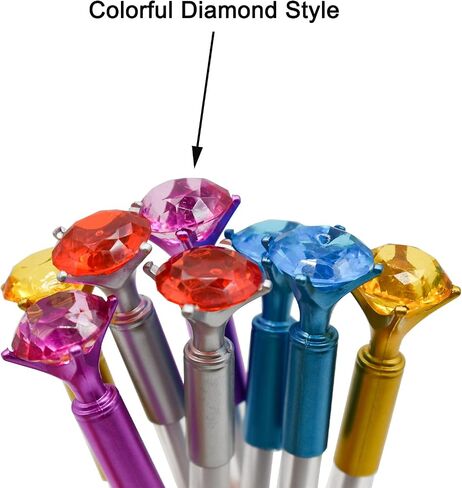 Maydahui 12PCS Diamond Rollerball Pens Crystal Bling Pen Black Gel Ink Transparent Penholder Design for Girl Women Students Valentine's Day in Saudi Arabia