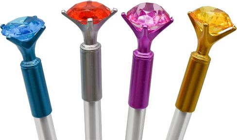 Maydahui 12PCS Diamond Rollerball Pens Crystal Bling Pen Black Gel Ink Transparent Penholder Design for Girl Women Students Valentine's Day in Saudi Arabia