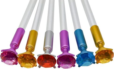 Maydahui 12PCS Diamond Rollerball Pens Crystal Bling Pen Black Gel Ink Transparent Penholder Design for Girl Women Students Valentine's Day in Saudi Arabia