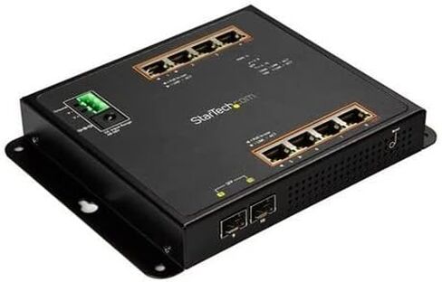محول StarTech Industrial 8 منافذ جيجابت PoE+، 30 وات، TAA in Kuwait