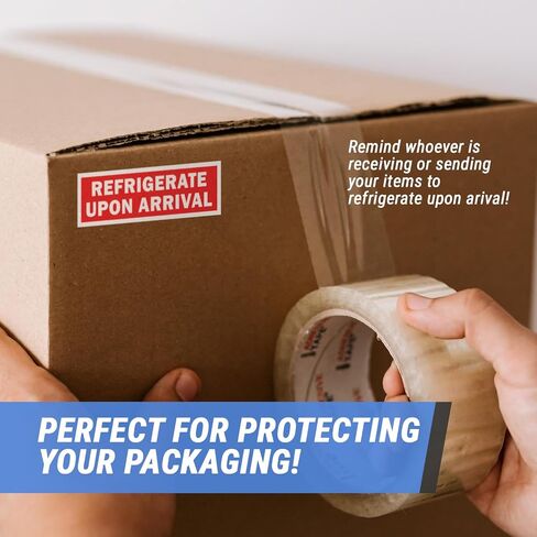 2400 Labels - 1.5 x 4 inch - Refrigerate Upon Arrival Stickers/Refrigerate Upon Arrival Labels for Persishable Items/Fruits/Freight Forwarding in Saudi Arabia