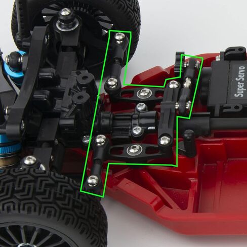 سبائك الألومنيوم الكرة تحمل توجيه جسر عدة ل Tamiya TT-02 TT-02B RC هيكل السيارة ترقية أجزاء in Kuwait