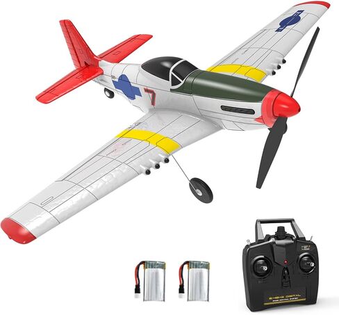 طائرة GoolRC RC، طائرة تحكم عن بعد 2.4 جيجا هرتز 4CH، جاهزة للطيران طائرة RC مع جيروسكوب 6 محاور، ألعاب طيران RC مع بهلواني بمفتاح واحد، مفتاح واحد على شكل حرف U للبالغين والأطفال، تتضمن 3 بطاريات in Saudi Arabia