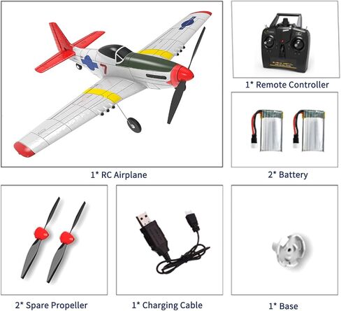 طائرة GoolRC RC، طائرة تحكم عن بعد 2.4 جيجا هرتز 4CH، جاهزة للطيران طائرة RC مع جيروسكوب 6 محاور، ألعاب طيران RC مع بهلواني بمفتاح واحد، مفتاح واحد على شكل حرف U للبالغين والأطفال، تتضمن 3 بطاريات in Saudi Arabia