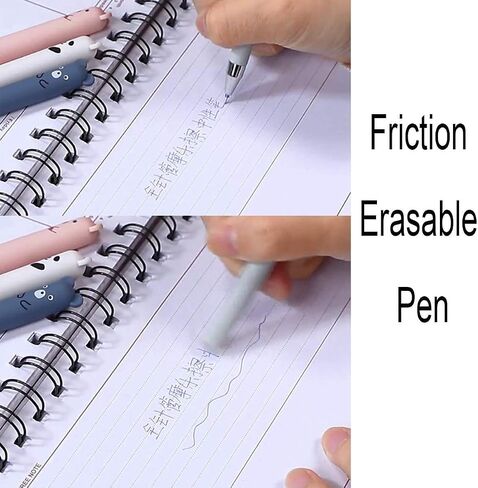N / A 8pcs Erasable Cute Kawaii Pens Cartoon Animal Cat Pig Bear Panda Erasable Gel Pen Ballpoint Pens For Bullet Journaling Note Office Supplies (Blue Ink) in Kuwait