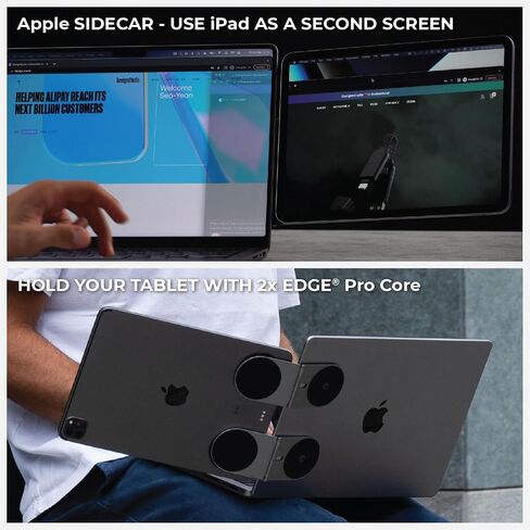 Rolling Square Edge Pro Tablet Kit - MagSafe Compatible Mobile Tablet and Magnetic Phone Holder for Smartworking and Productivity - Space Grey in Kuwait