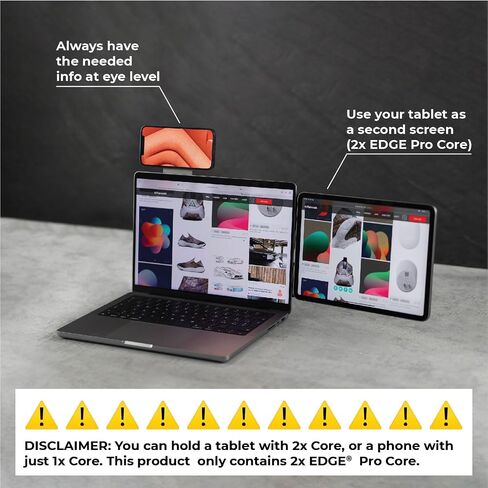 Rolling Square Edge Pro Tablet Kit - MagSafe Compatible Mobile Tablet and Magnetic Phone Holder for Smartworking and Productivity - Space Grey in Kuwait