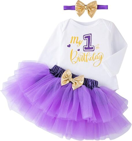 طقم تنورة توتو لأعياد الميلاد الأول للفتيات من Winmany بأكمام طويلة رومبير لعيد الميلاد الأول طقم ملابس للحفلات in Kuwait