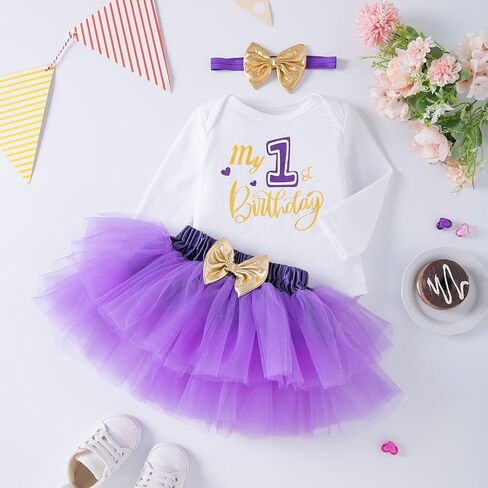 طقم تنورة توتو لأعياد الميلاد الأول للفتيات من Winmany بأكمام طويلة رومبير لعيد الميلاد الأول طقم ملابس للحفلات in Kuwait