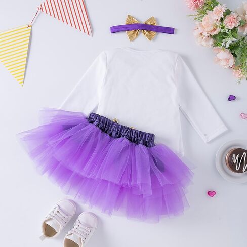 طقم تنورة توتو لأعياد الميلاد الأول للفتيات من Winmany بأكمام طويلة رومبير لعيد الميلاد الأول طقم ملابس للحفلات in Kuwait