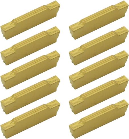 إدراجات حز كربيد قابلة للفهرسة MGMN300-M (3 مم) إدراجات تحول كربيد CNC مطلية بالقصدير مخرطة إدراجات قواطع لأداة قطع الحز للمخرطة MGEHR MGIVR، معالجة الفولاذ، 10 قطع/صندوق in Saudi Arabia