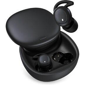 Wireless Sleep Earbuds Bluetooth 5.3 with Mic Small Sleep Earphones, Comfortable Noise Blocking Sleeping Headphones Ear Buds for Side Sleepers,Invisible Sleepbuds for Relax Work Sports - Black