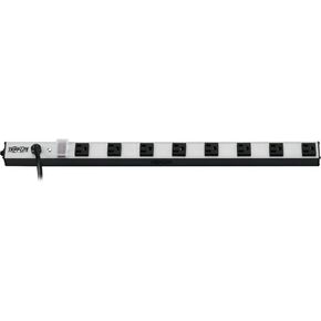 Tripp Lite 8 Right Angle Outlet Bench & Cabinet Power Strip, 24 in. Length, 15ft Cord with 5-15P Plug (PS2408RA),Black/Gray