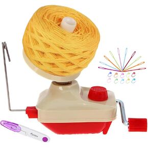 Yarn Ball Winder, Ayasee Hands Operated Swift Yarn Fiber String Ball Wool Winder Machines for Family+10PS Knitting Stitch Markers+10PS Plastic Needles+1PS Scissors(22)