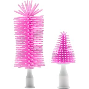 Electric Bottle Brush Cleaner, Rechargable Electric Baby Bottle Brush for Travel, Waterproof Electric Bottle Cleaner Set with Nipple & Straw Brush, Perfect Essentials Gift for Mom After Birth, Green