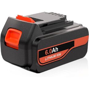 【Real Capacity】2Packs 6.0Ah Replacement for Black and Decker 20v Max Lithium Battery LBX20 LB20 LBXR20 LBXR2020 LB2X4020 LB2X4020 LST220, Compatible with Black Decker 20v Chargers and Cordless Tools