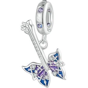 BISAER Ladybug Charms 925 Sterling Silver Cubic Zirconia Cute Ladybug Dangle Charms for Bracelet Necklace Christmas Gifts in Kuwait